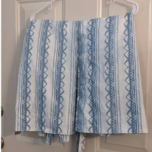 Nina Home By Nina Campbell Blue & White Pillowcases w/back tie closure, 2 King